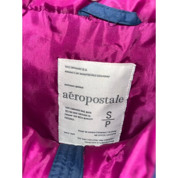 AEROPOSTALE Puffer Vest Navy Blue and Fuchsia Purple‎ Polyfill Women's S Small - Picture 5 of 7